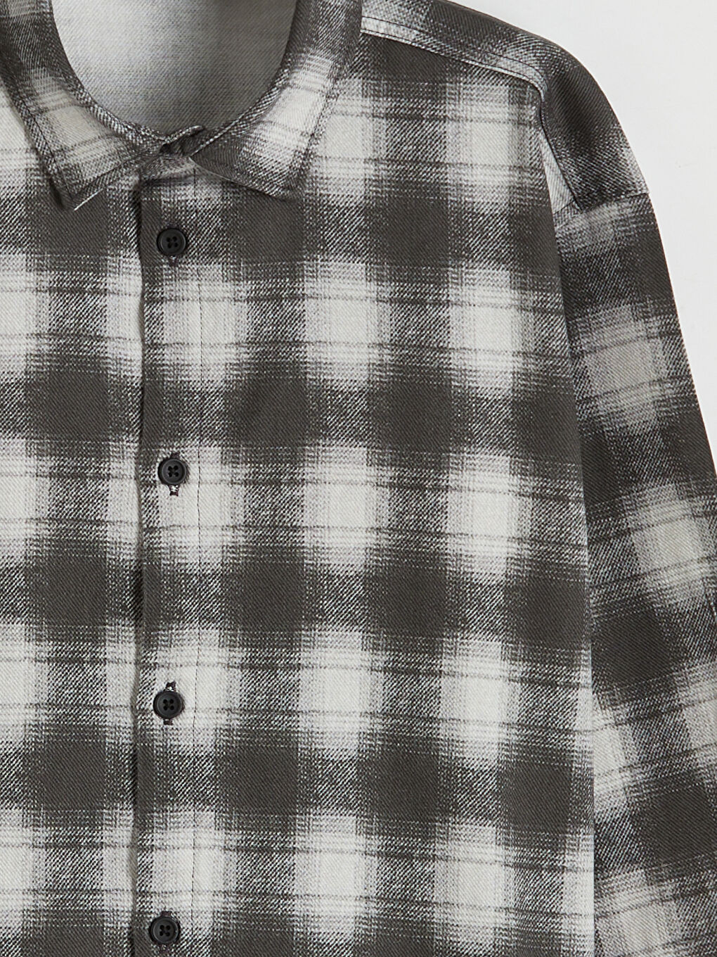 Siyah Uzun Kollu Ekose Erkek Çocuk Gömlek-2