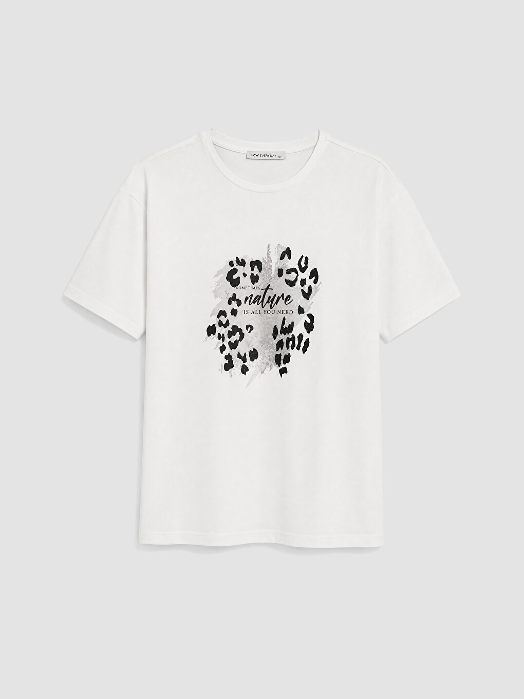 Printed %100 Cotton Women's T-shirt-4