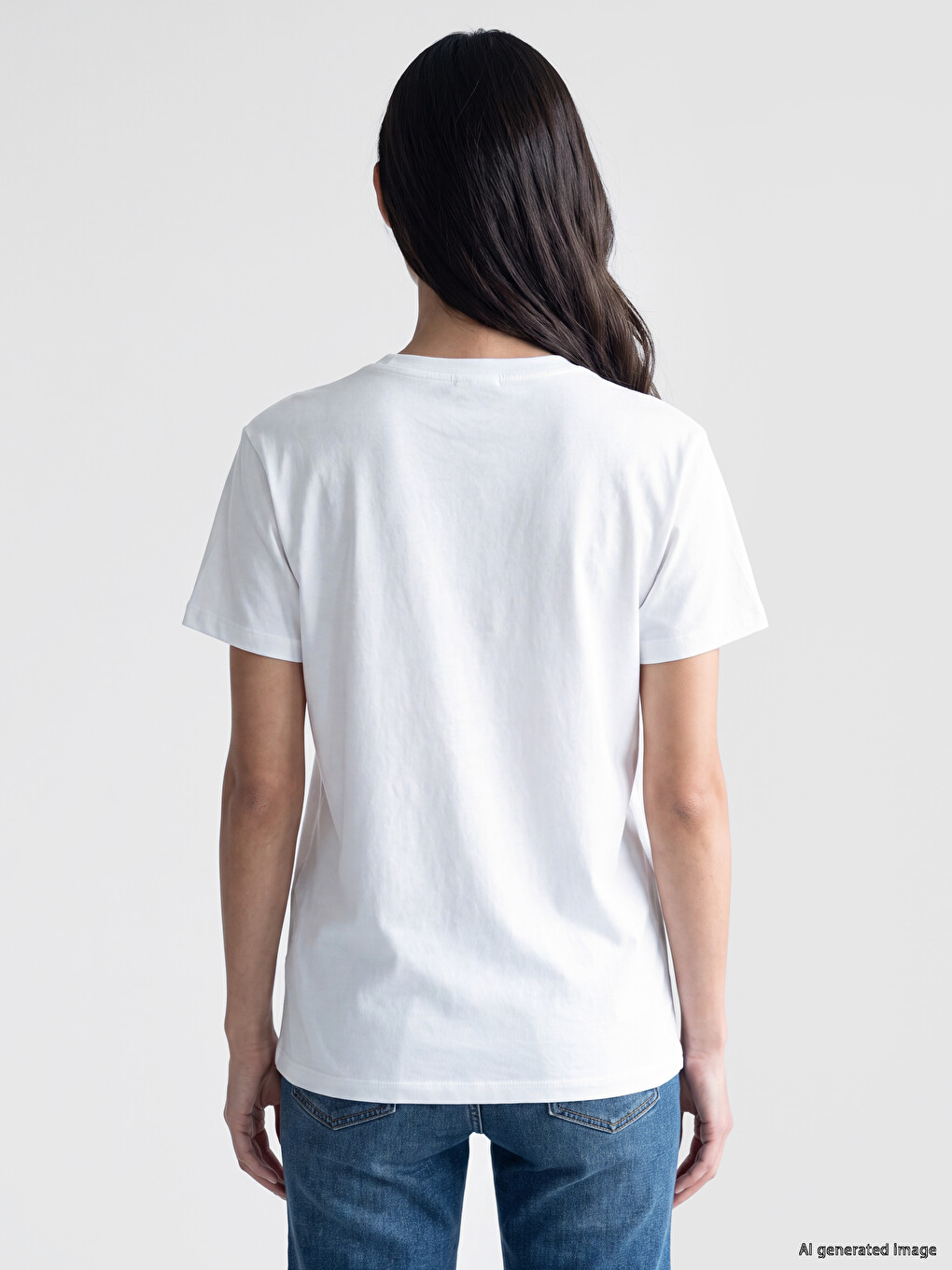 Printed %100 Cotton Women's T-shirt-3