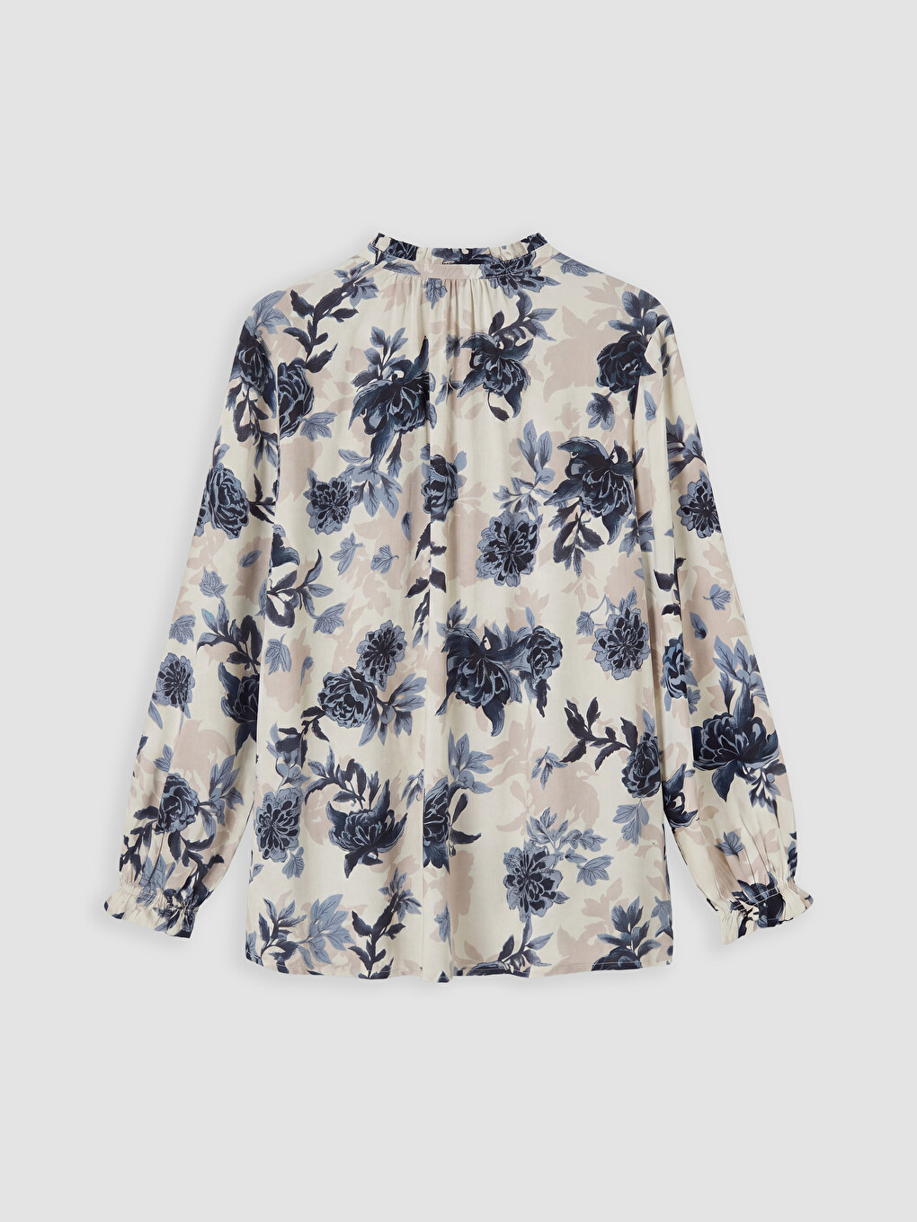 Tie Neck Floral Blouse-5