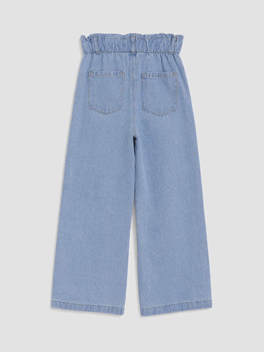 Wideleg Embroidered Girls' Jeans-1