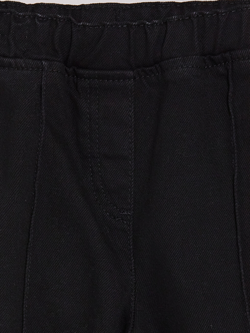 Siyah Wideleg Kız Çocuk Jean Pantolon-1