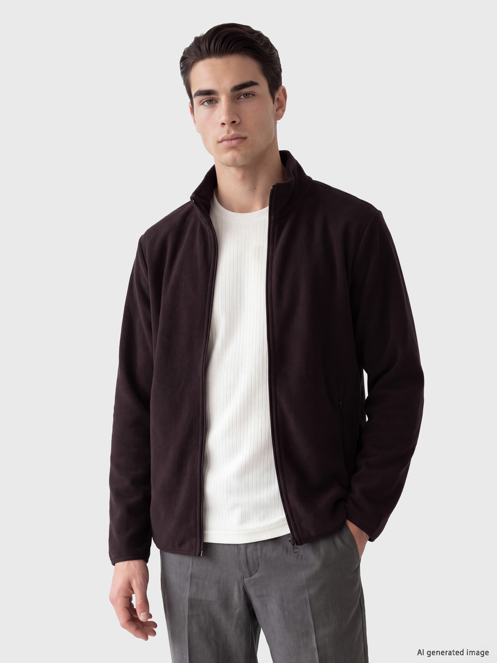 Bluza Polar Me Jakë Të Ngritur Për Burra