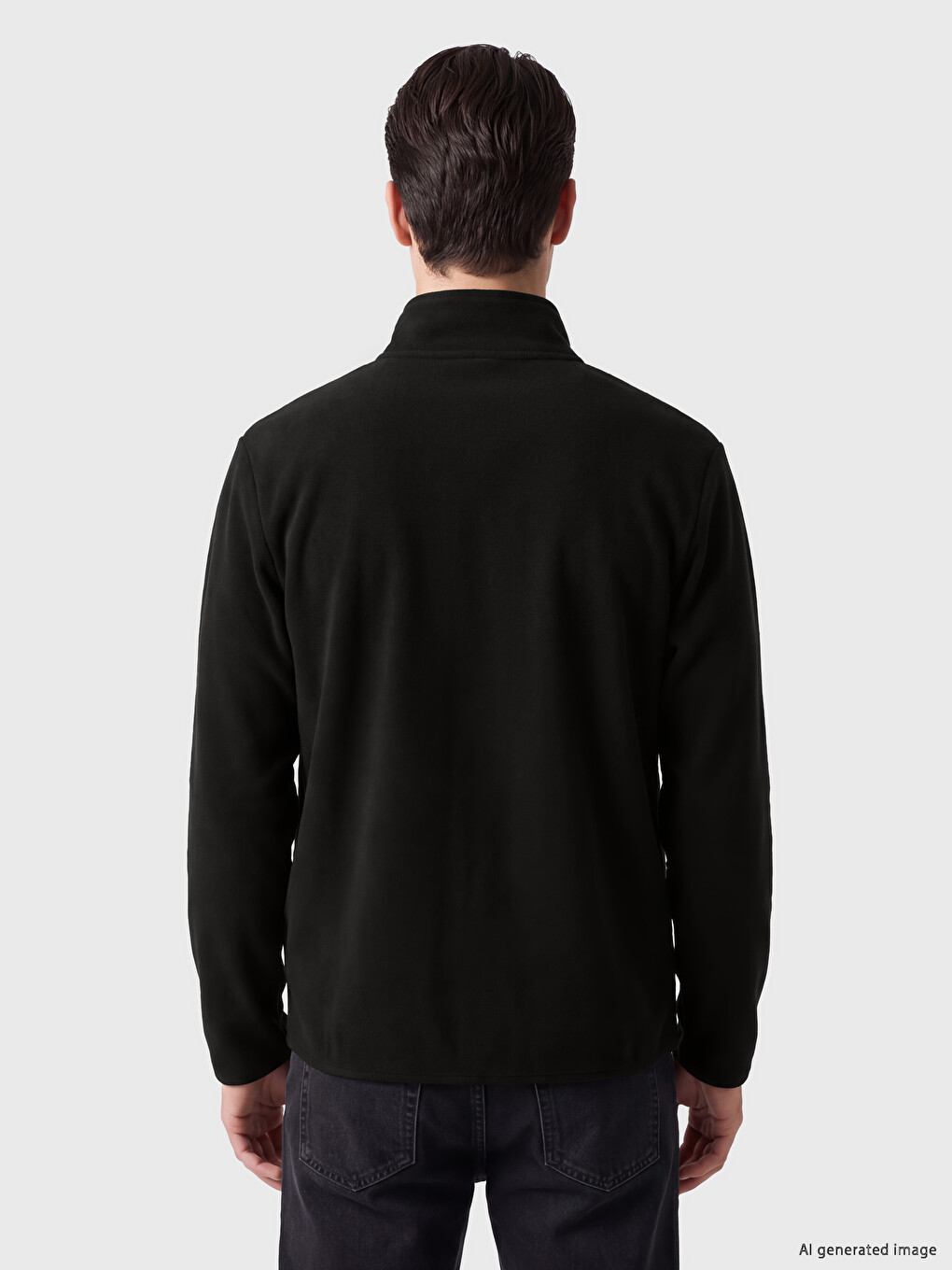 Man Green Zip-up Sweatshirt-2