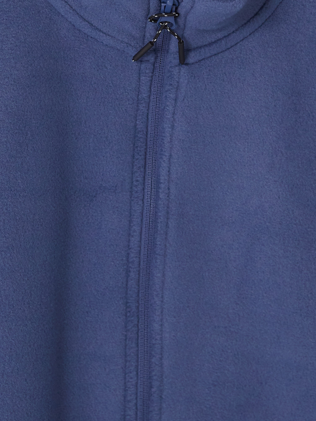 Mavi Dik Yaka Erkek Polar Fermuarlı Sweatshirt-5