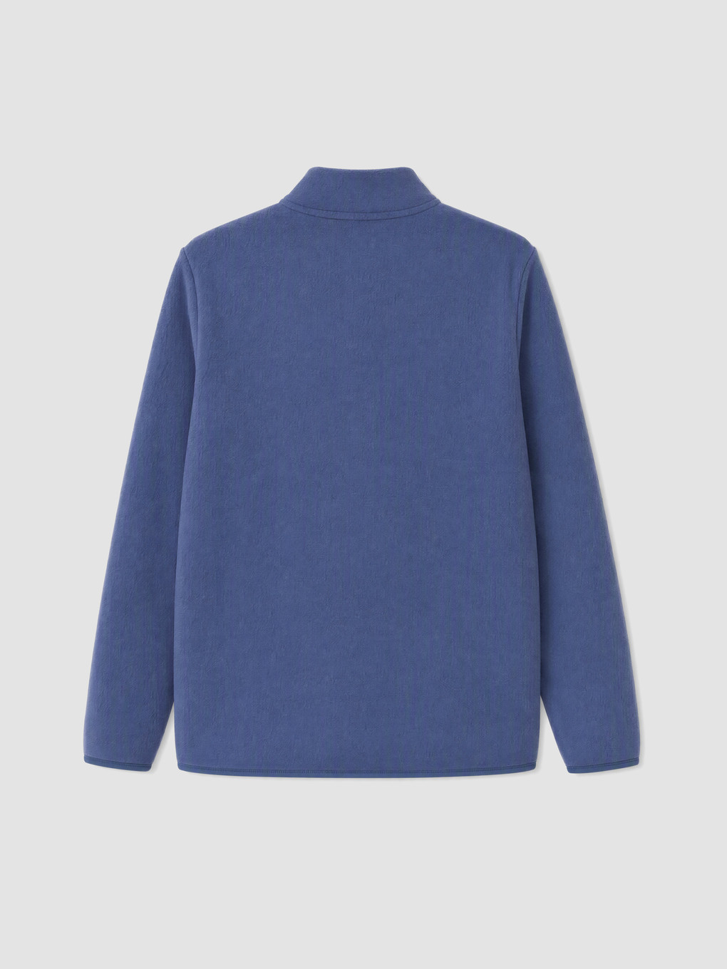 Mavi Dik Yaka Erkek Polar Fermuarlı Sweatshirt-6