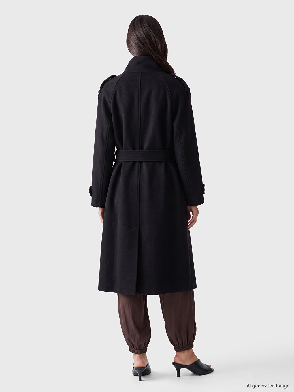 Woman Black Coatigan-3