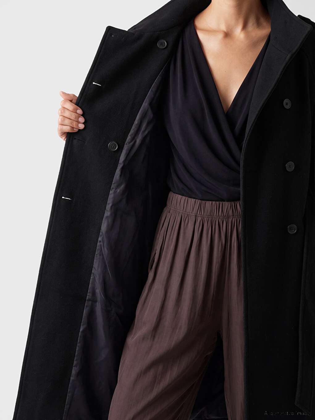 Woman Black Coatigan-4