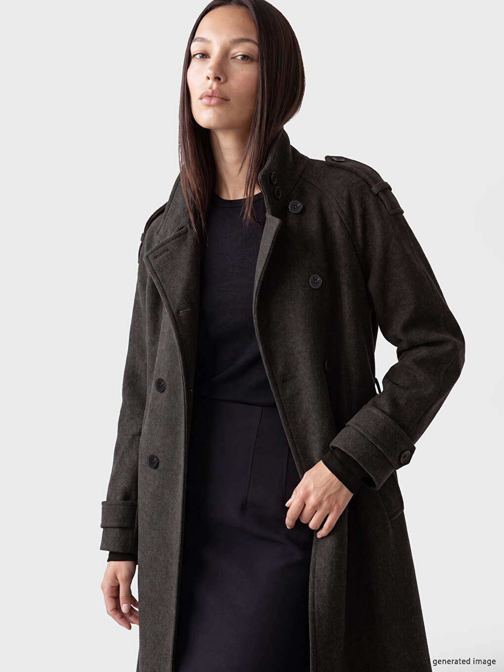 Woman Anthracite Coatigan