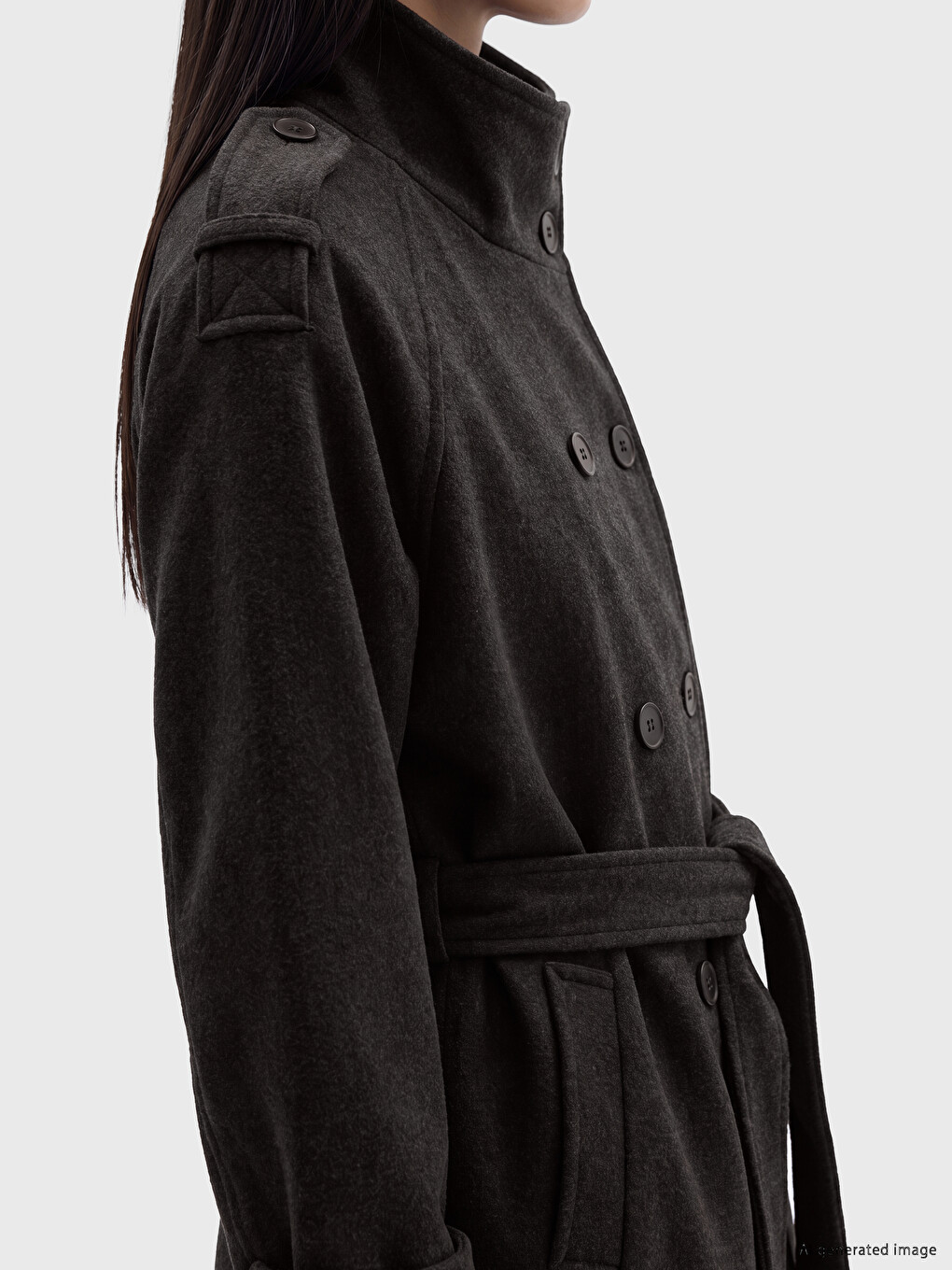 Woman Anthracite Coatigan-2