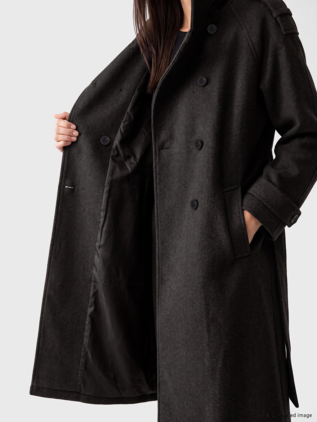 Woman Anthracite Coatigan-4