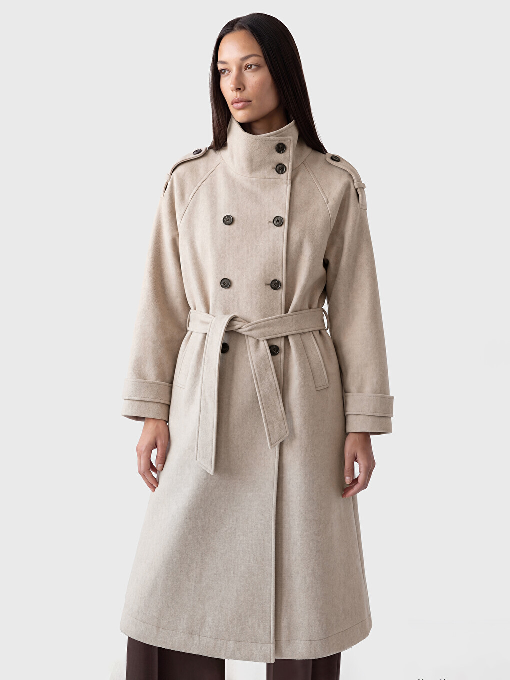 Woman Beige Coatigan