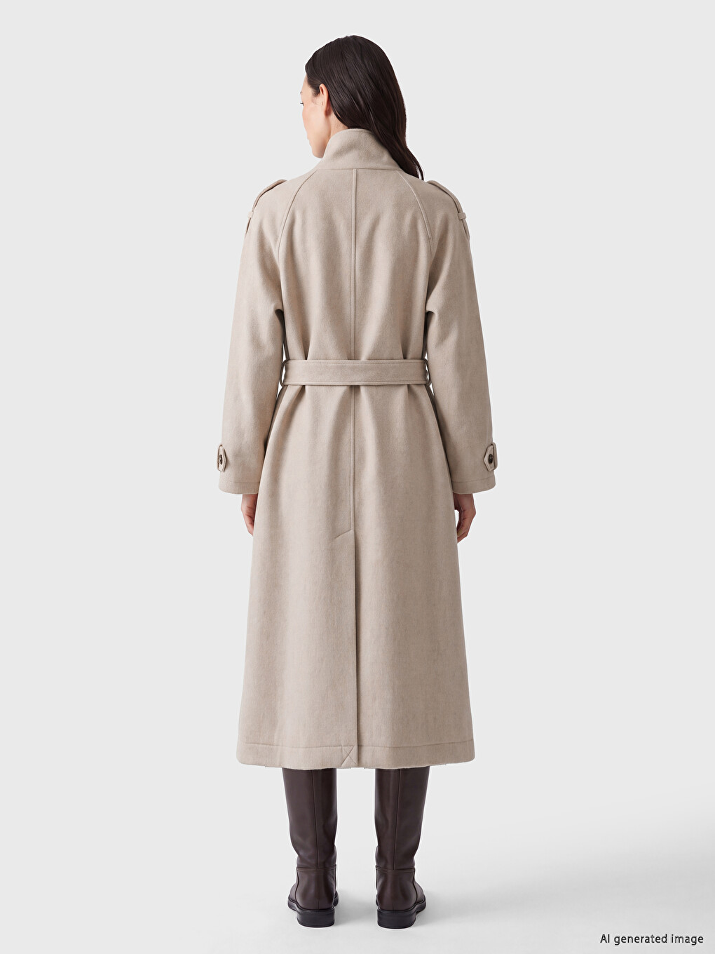 Woman Beige Coatigan-3