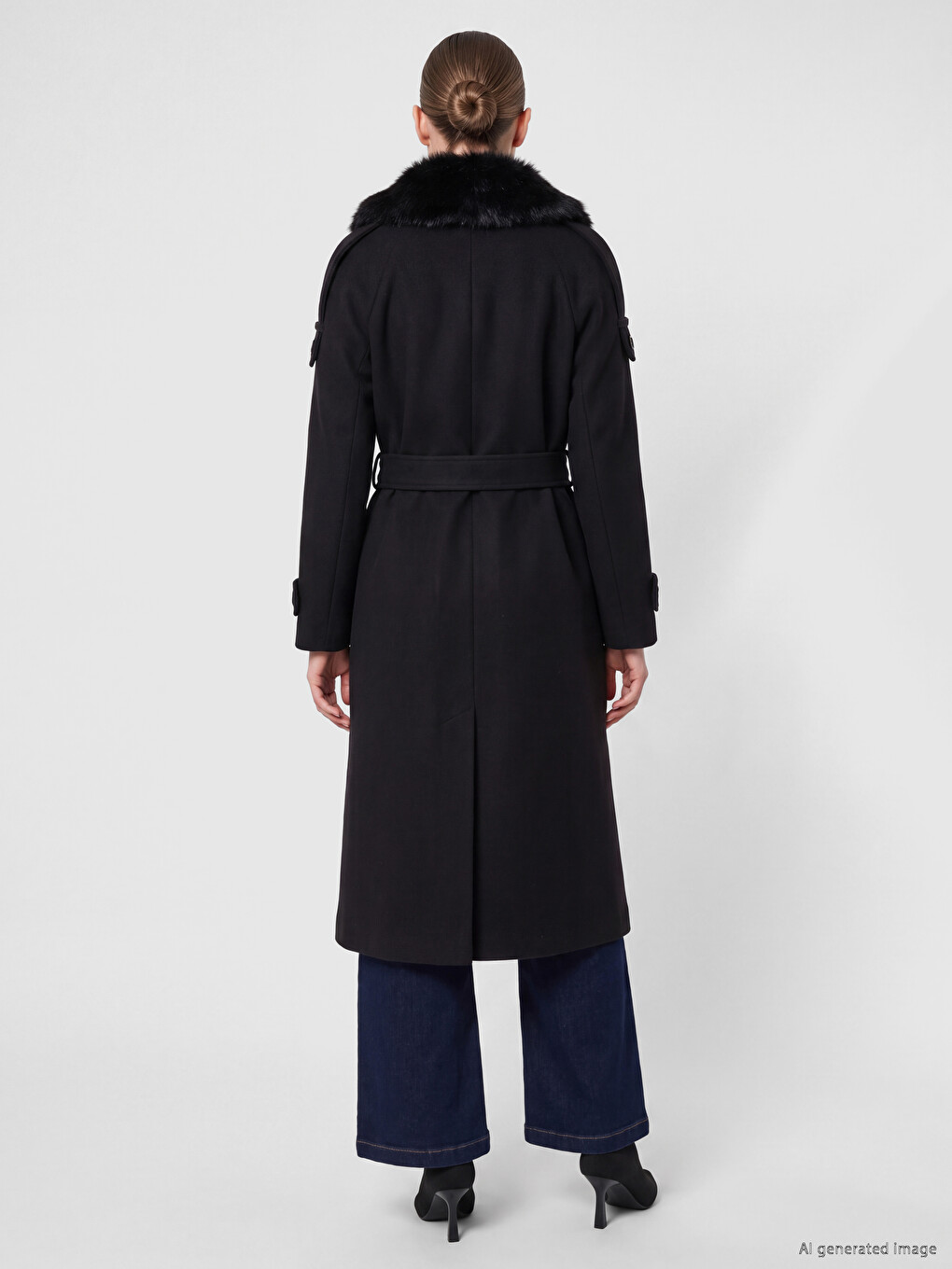 Manteau Cachet Femme À Col De Veste-4