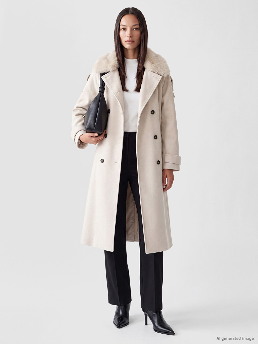 Jacket Collar Women's Cachet Coat-2