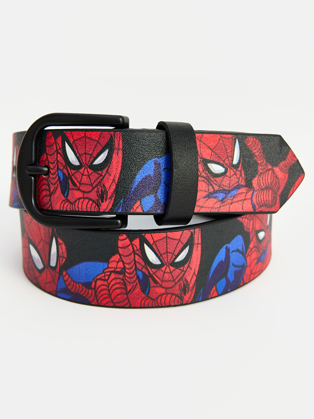Siyah Spider-man Baskılı Erkek Çocuk Kemer-1
