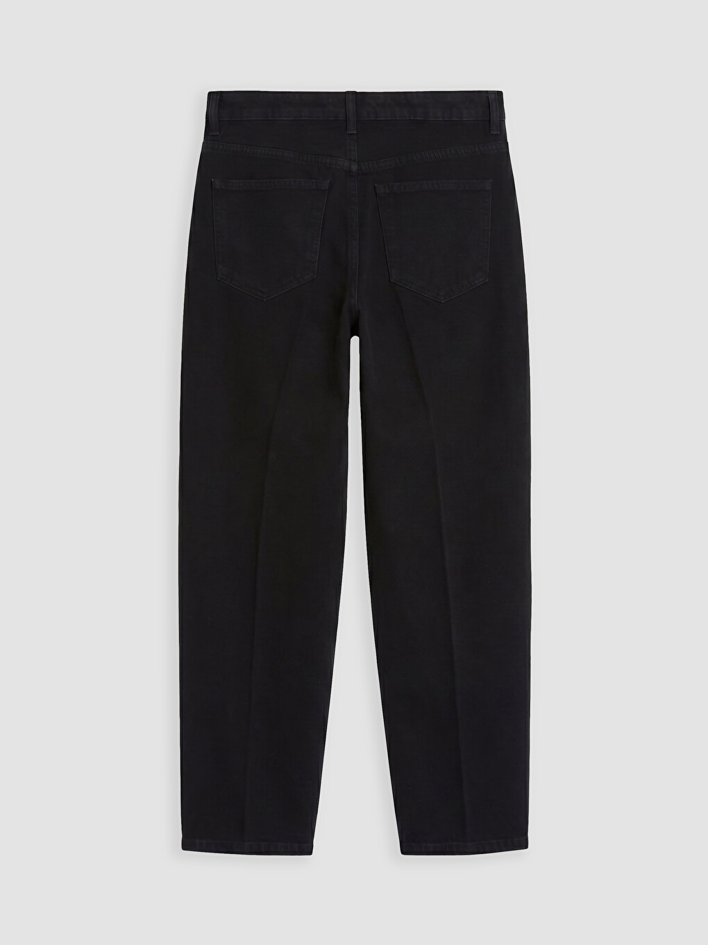Siyah Yüksek Bel Barrel Fit Kadın Jean Pantolon-5