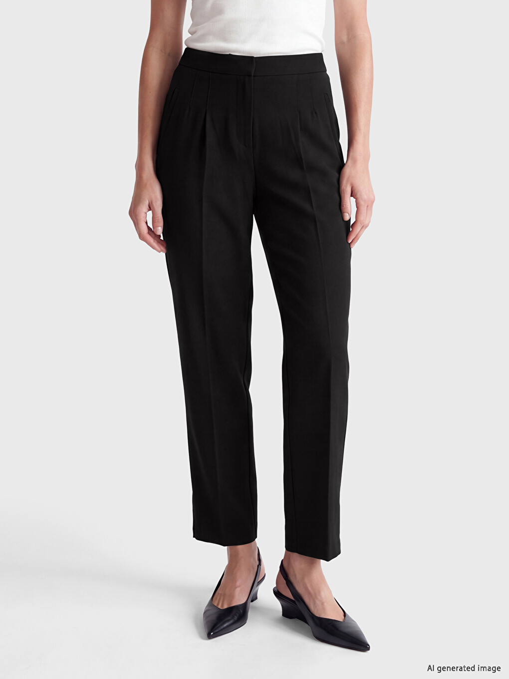 Pantalon Noir Femme-1