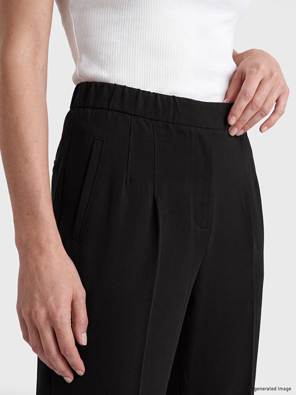 Pantalon Noir Femme-2