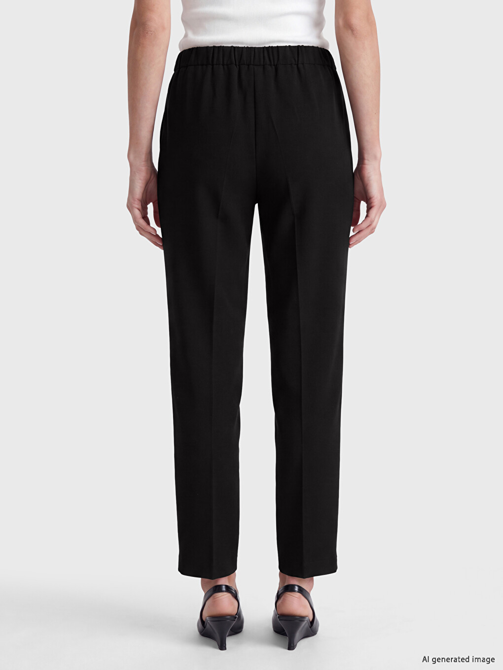 Pantalon Noir Femme-3
