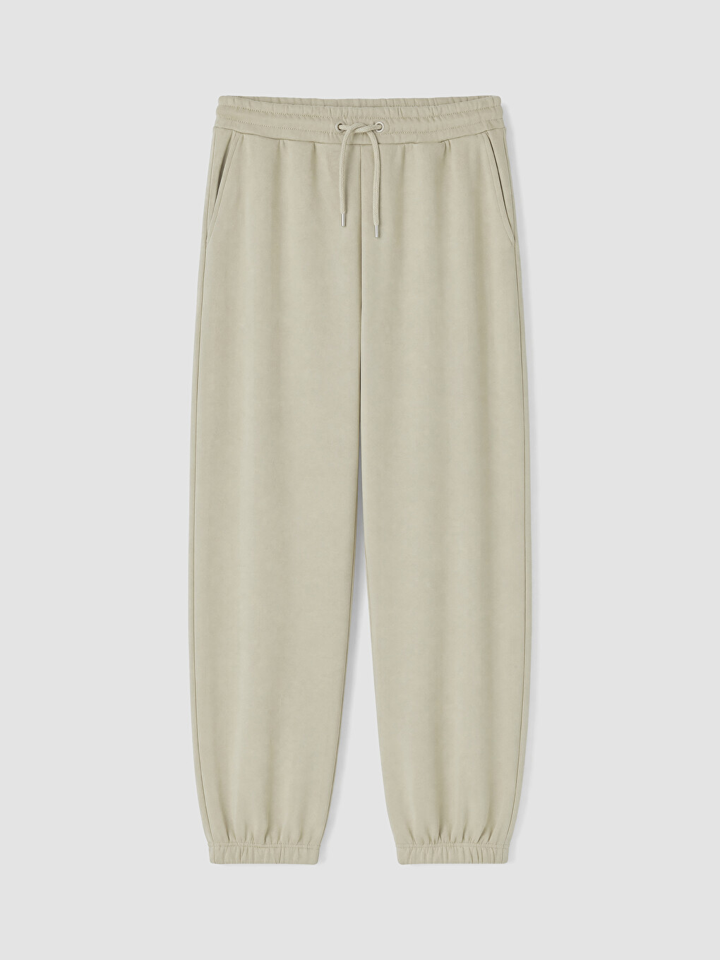Man Beige Jogger Sweatpants-4