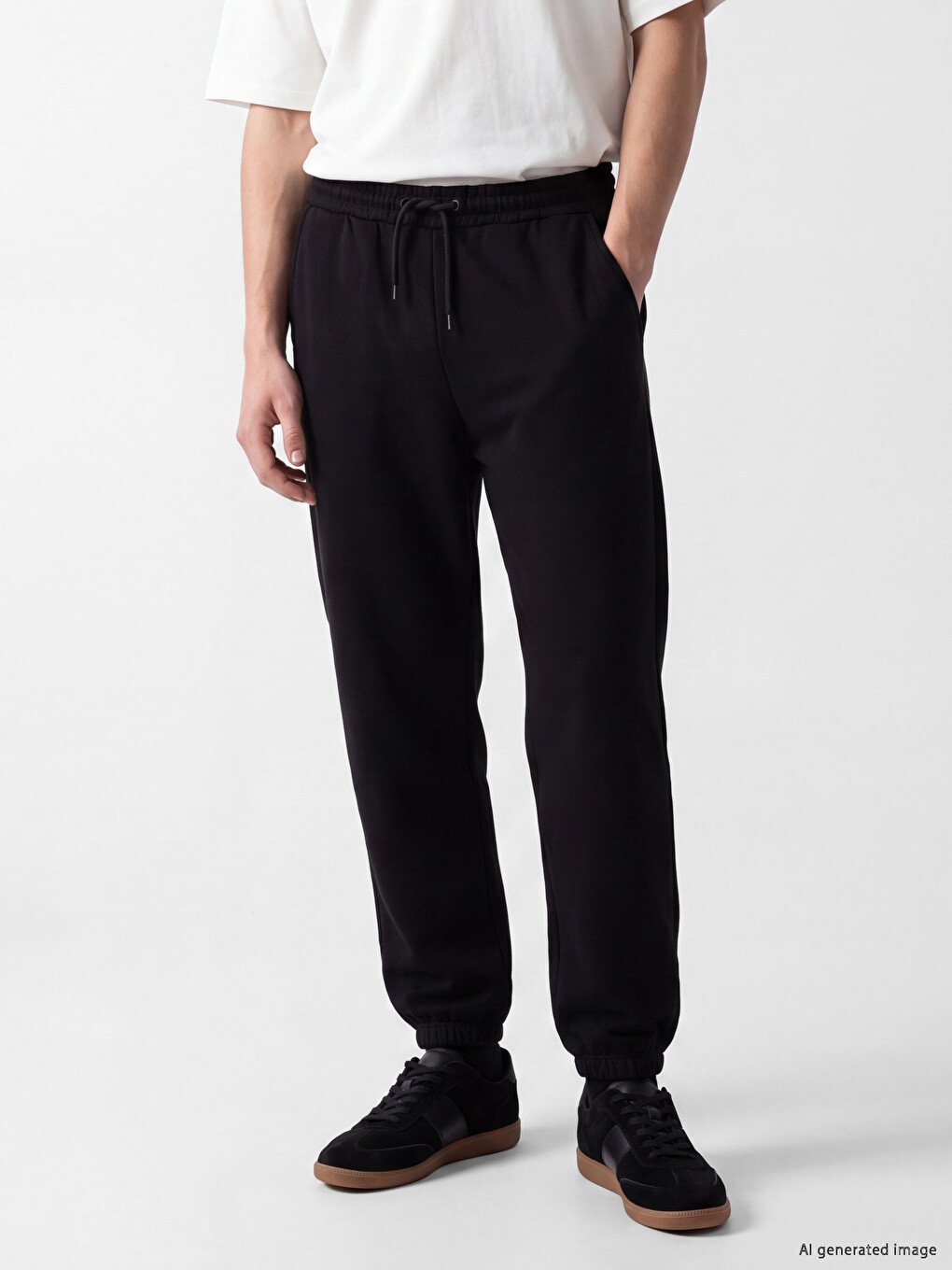 Man Black Jogger Sweatpants-1