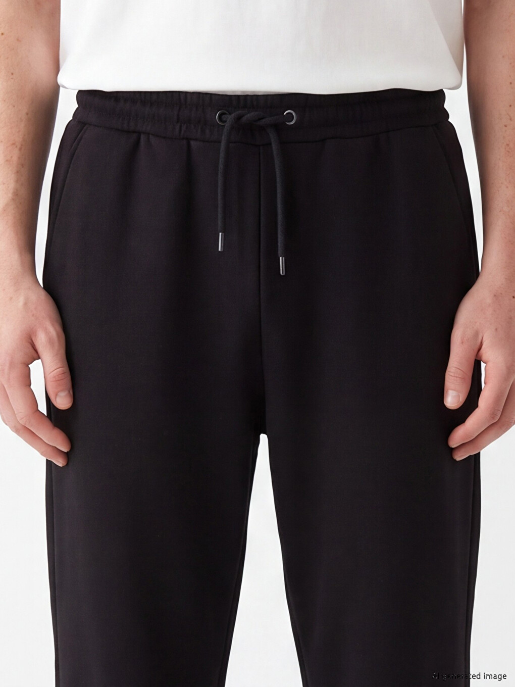 Man Black Jogger Sweatpants-2