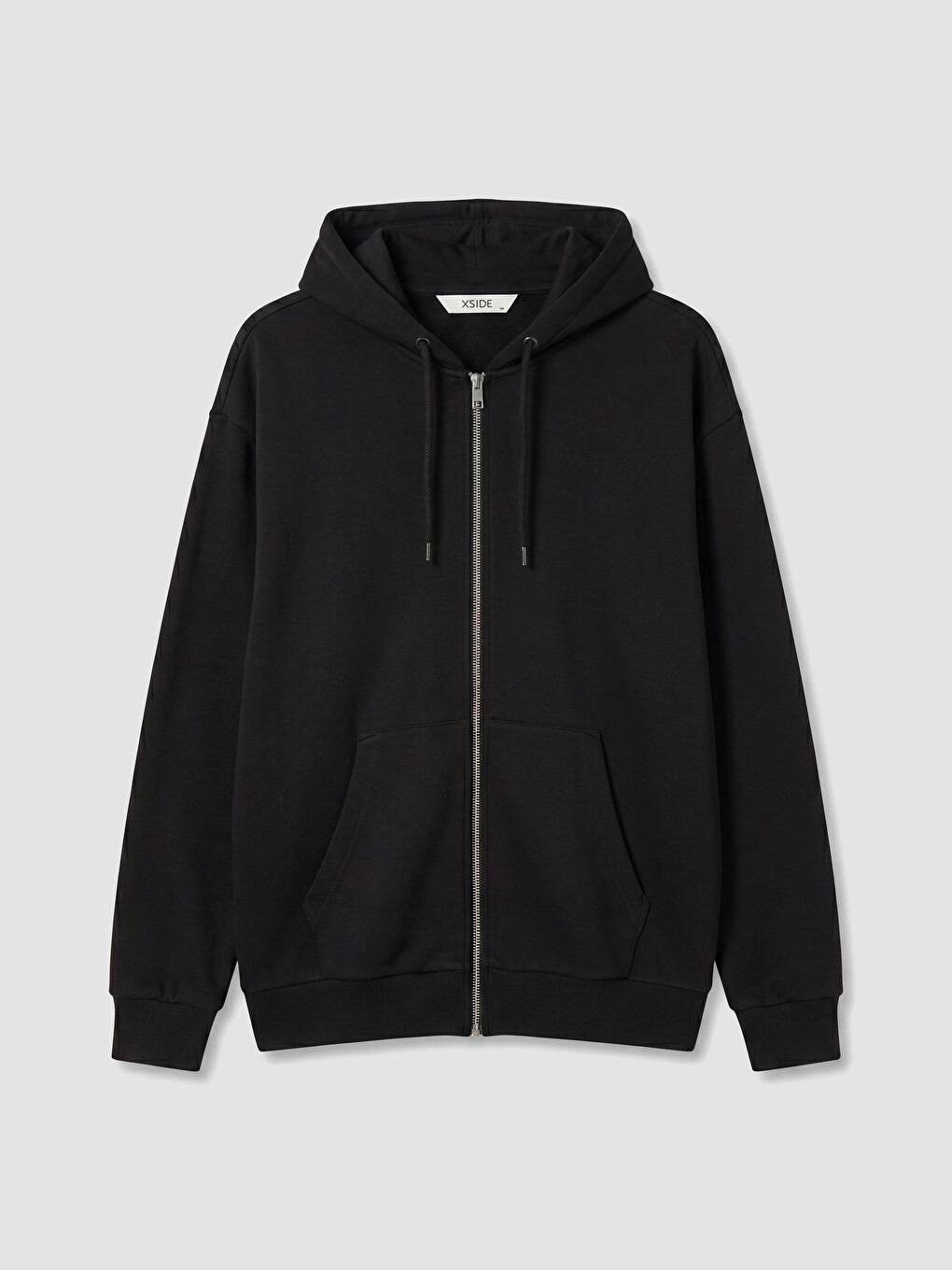 Hooded Basic Men's Zip-up Sweatshirt-4