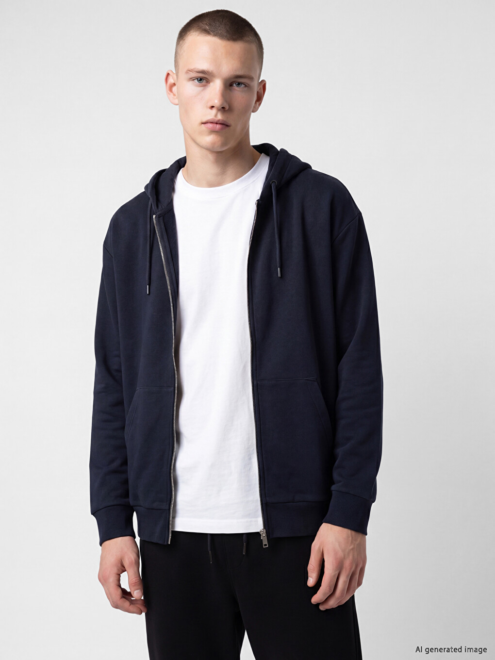 Hooded Basic Men's Cardigan