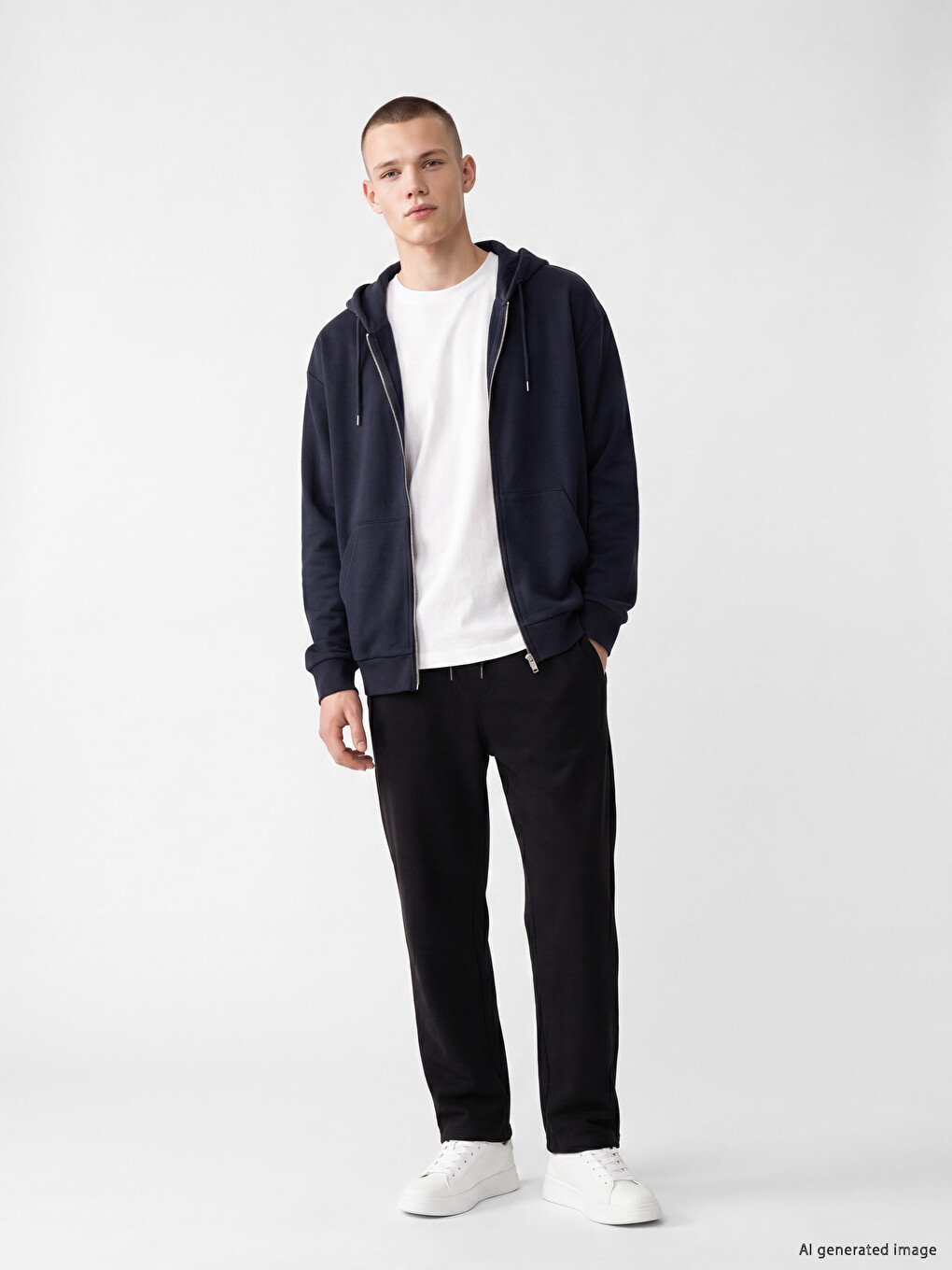 Hooded Basic Men's Cardigan-1