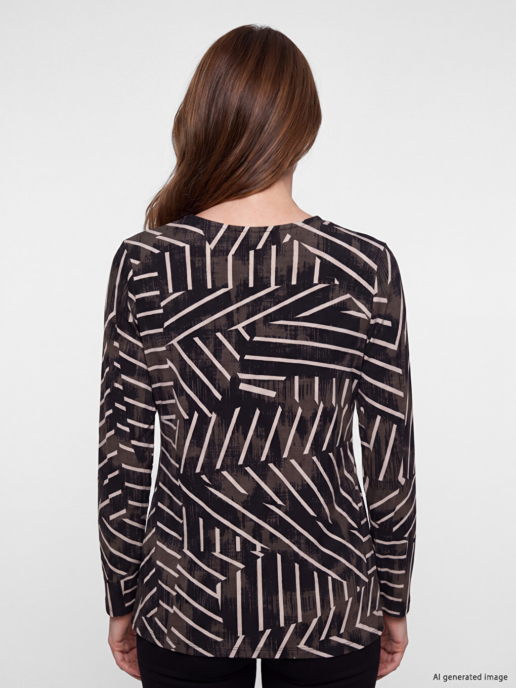 Tricou Imprimat Cu Guler Rotund Pentru Femei-3
