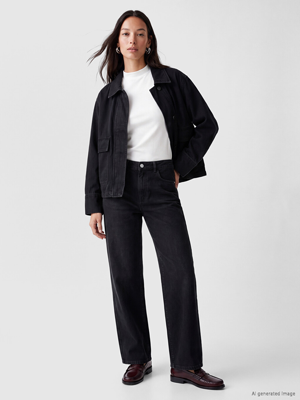 Frau Schwarz Jeansjacke-1