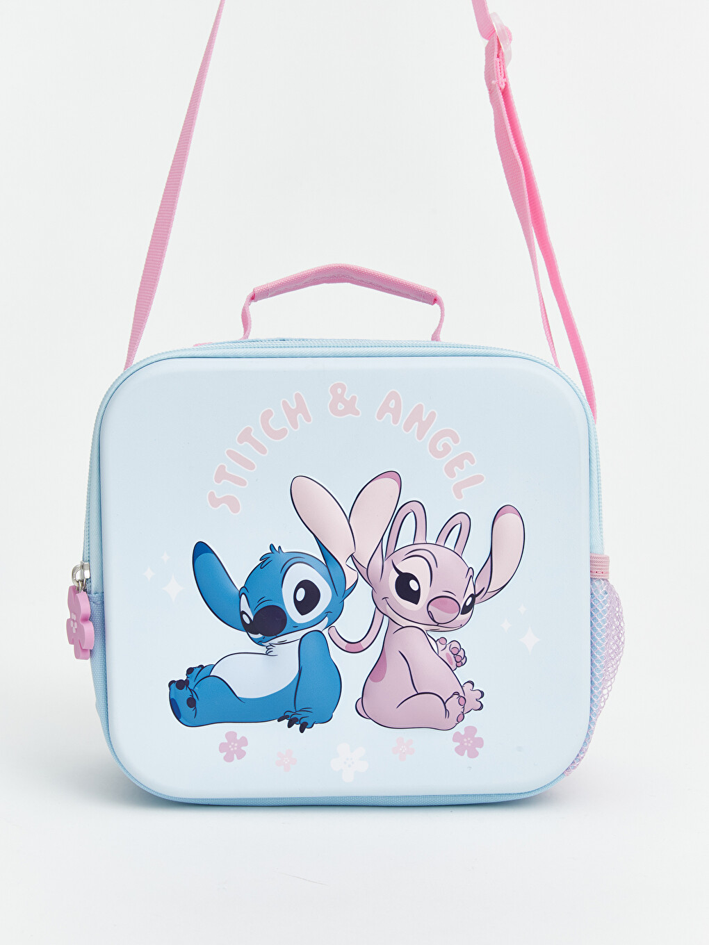 Mavi Lilo Ve Stitch Baskılı Kız Çocuk Beslenme Çantası-1