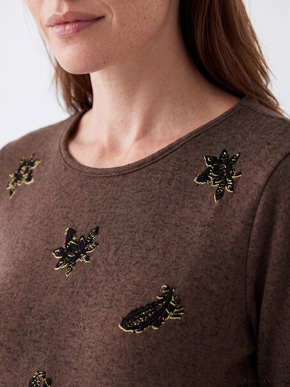 Crew Neck Printed Women's T-shirt-2