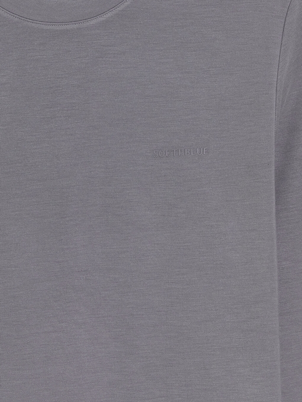 Gri Bisiklet Yaka Baskılı Erkek Sweatshirt-2
