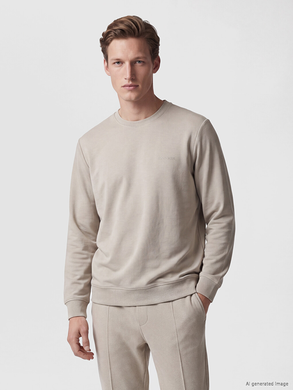 Sweat-shirt Homme Imprimé Col Rond