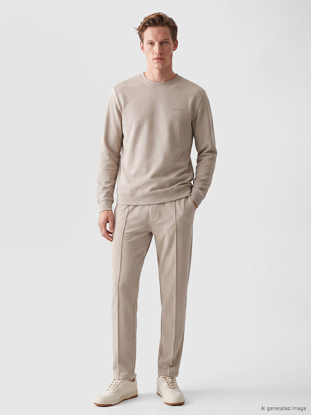 Sweat-shirt Homme Imprimé Col Rond-1