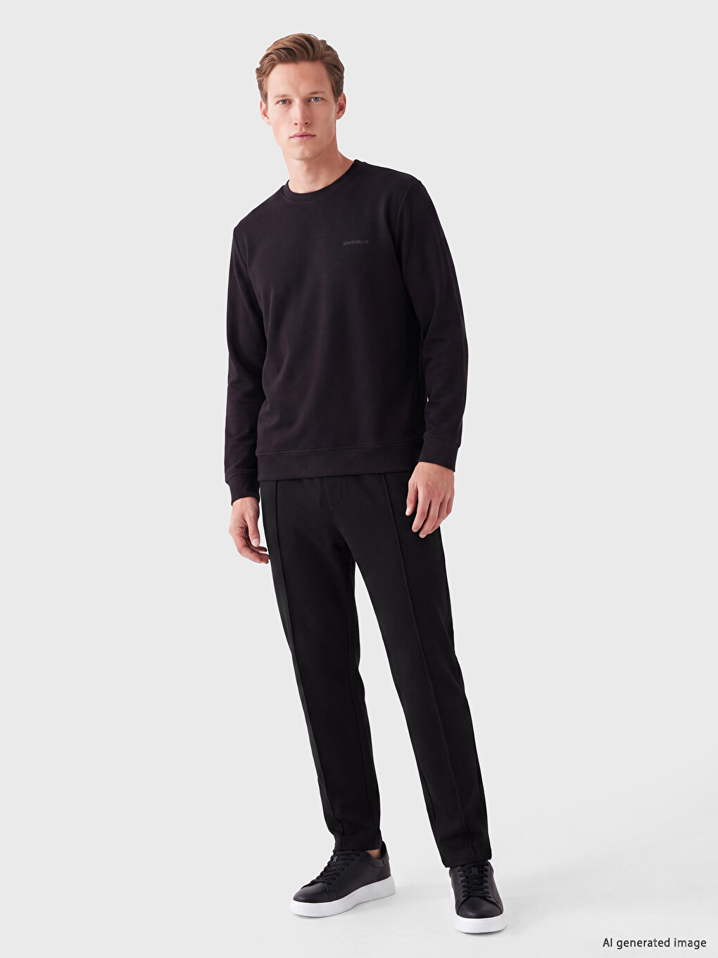 Siyah Regular Fit Erkek Eşofman Altı-1