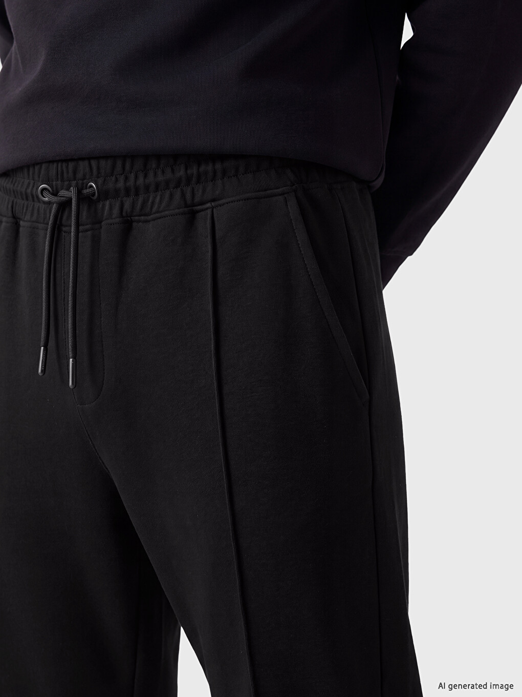 Siyah Regular Fit Erkek Eşofman Altı-2