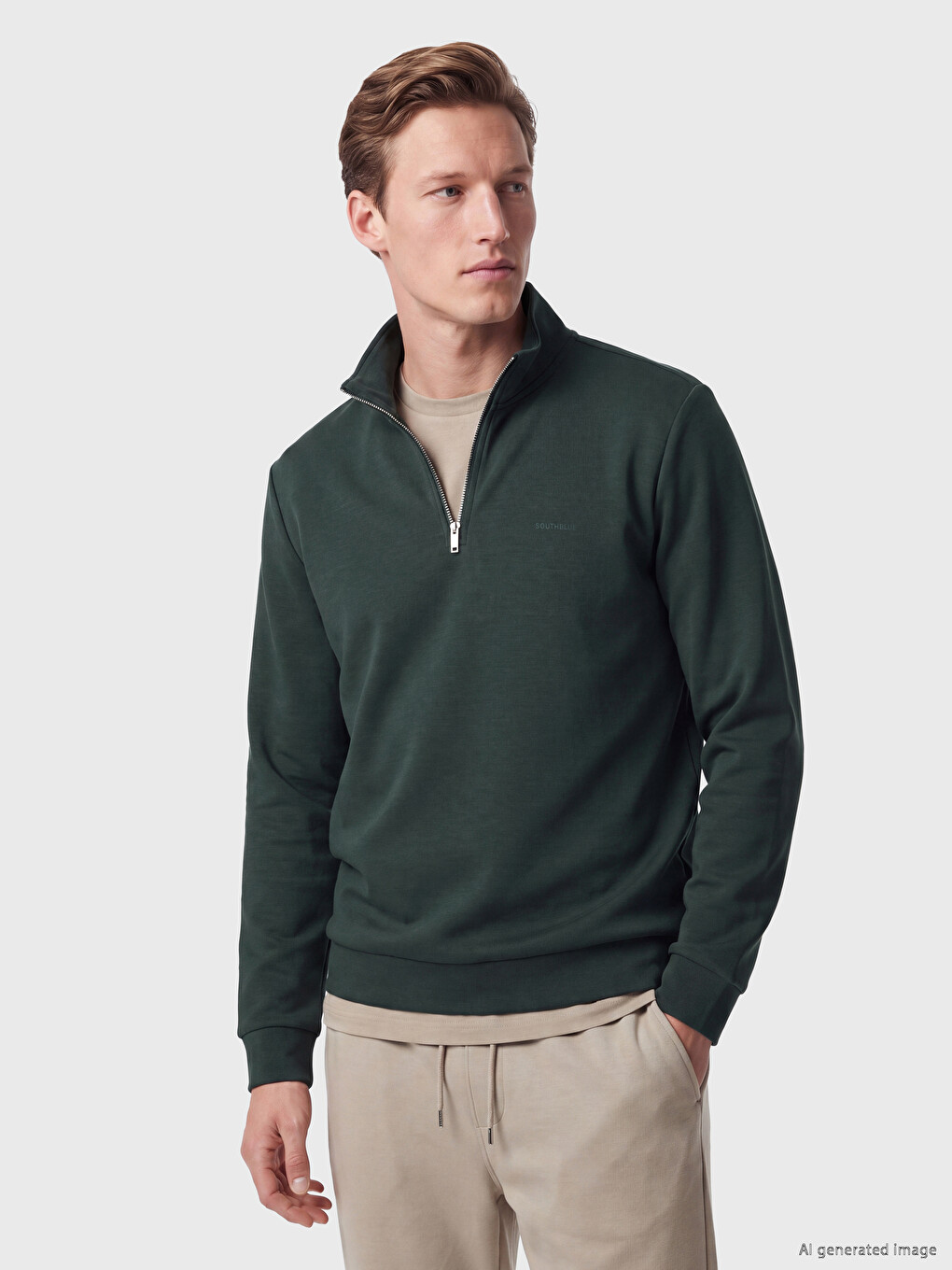 Man Green Sweatshirt