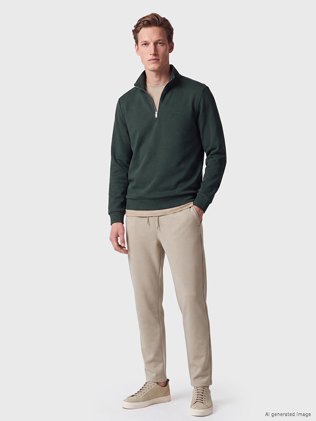 Man Green Sweatshirt-1