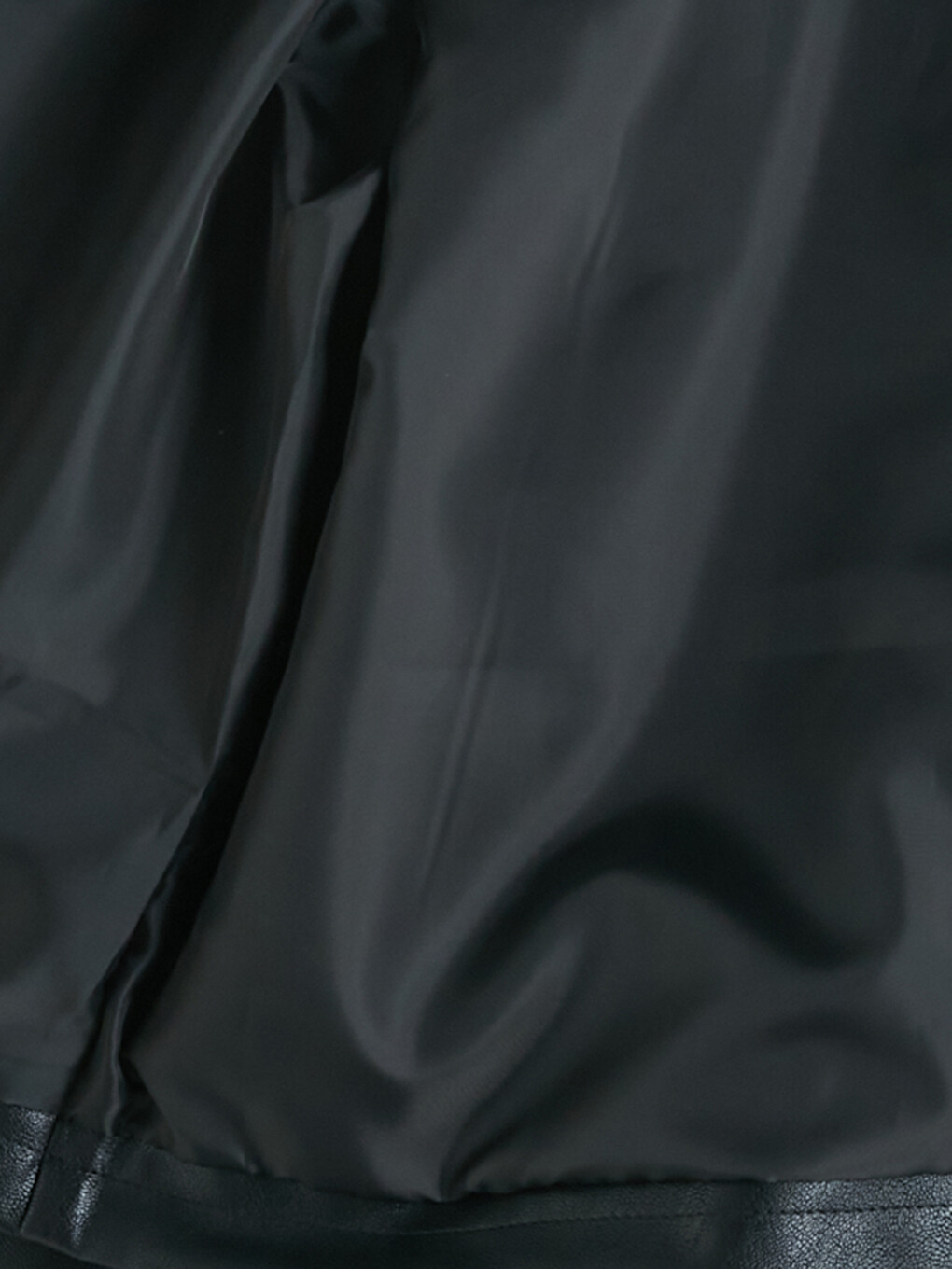 Woman Black Faux Leather Jacket-8