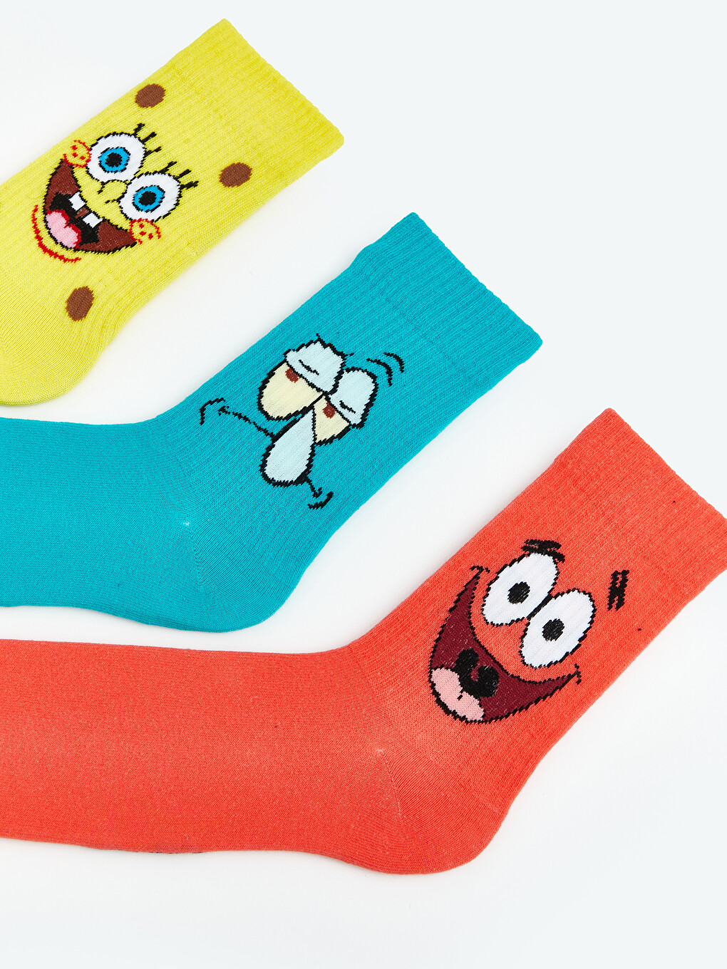 Muške Gležnjače Čarape S Spongebob Uzorkom, 3-pakiranje-1