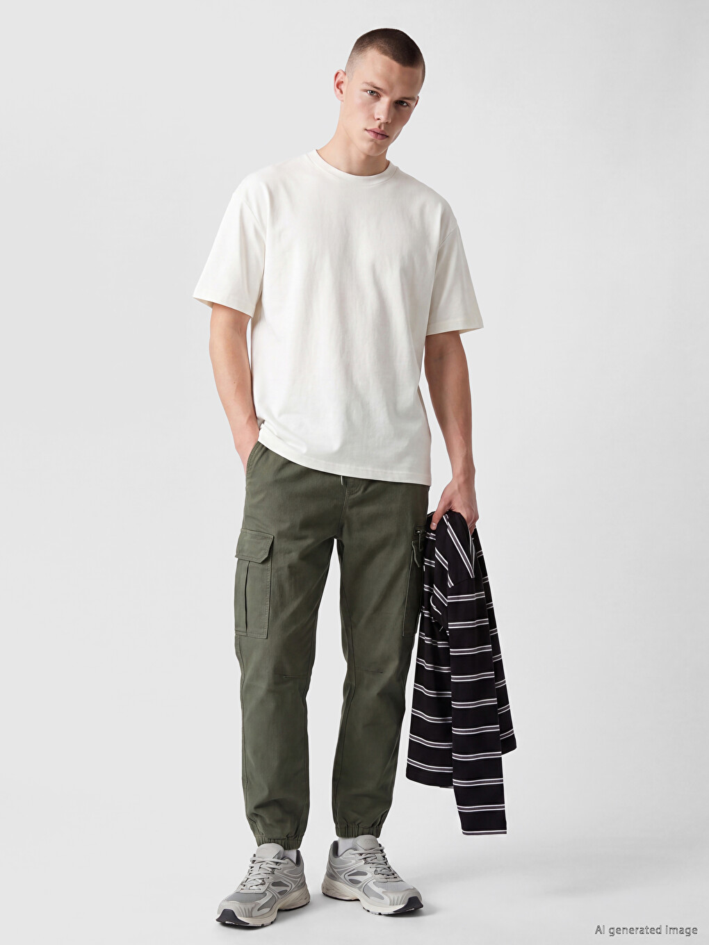 Regular Fit Men's Cargo Trousers-1