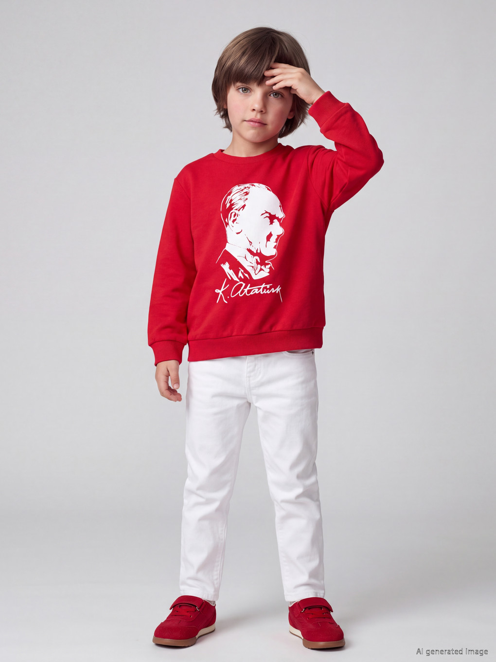 Beyaz Regular Fit Erkek Çocuk Gabardin Pantolon-1