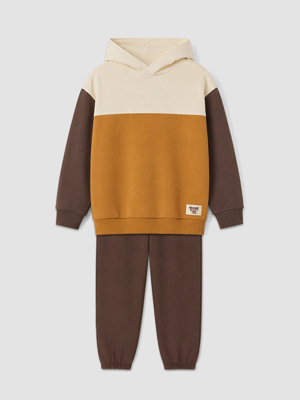 Boy Brown Tracksuit Set