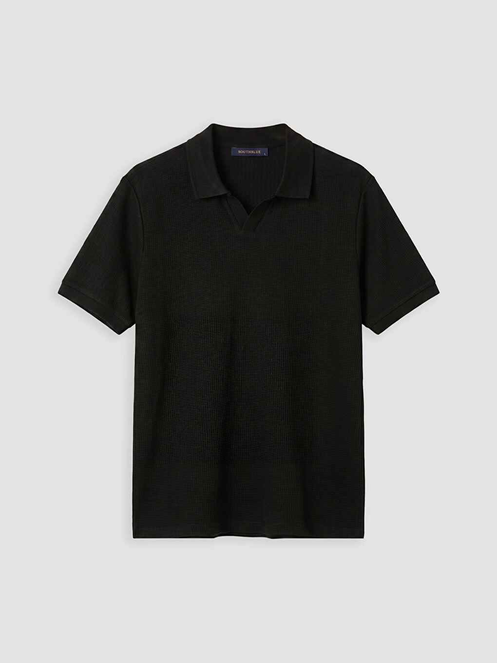 Siyah Polo Yaka Erkek Tişört-4
