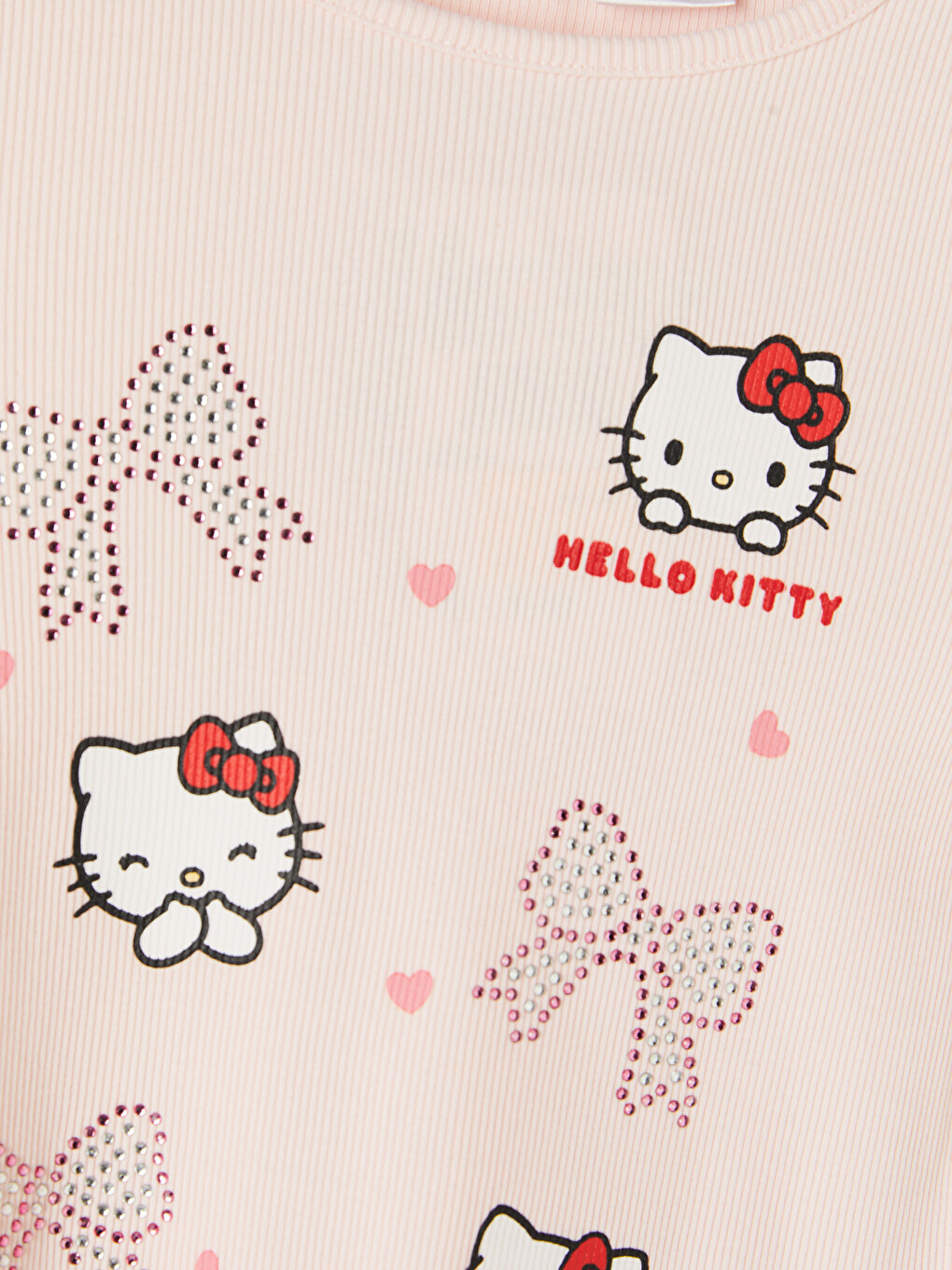 Bluzë Me Gurë Vezullues Me Licencë Hello Kitty Për Vajza-1