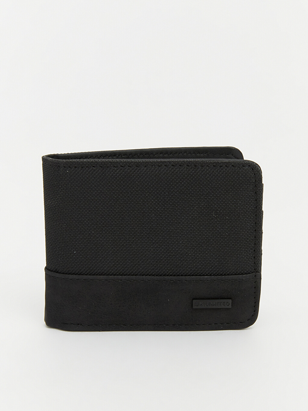Fabric And Faux Leather Detailed Men's Wallet