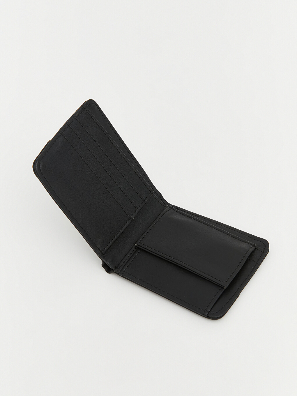 Fabric And Faux Leather Detailed Men's Wallet-1